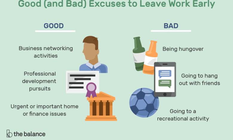 Excuses to Leave Work Early